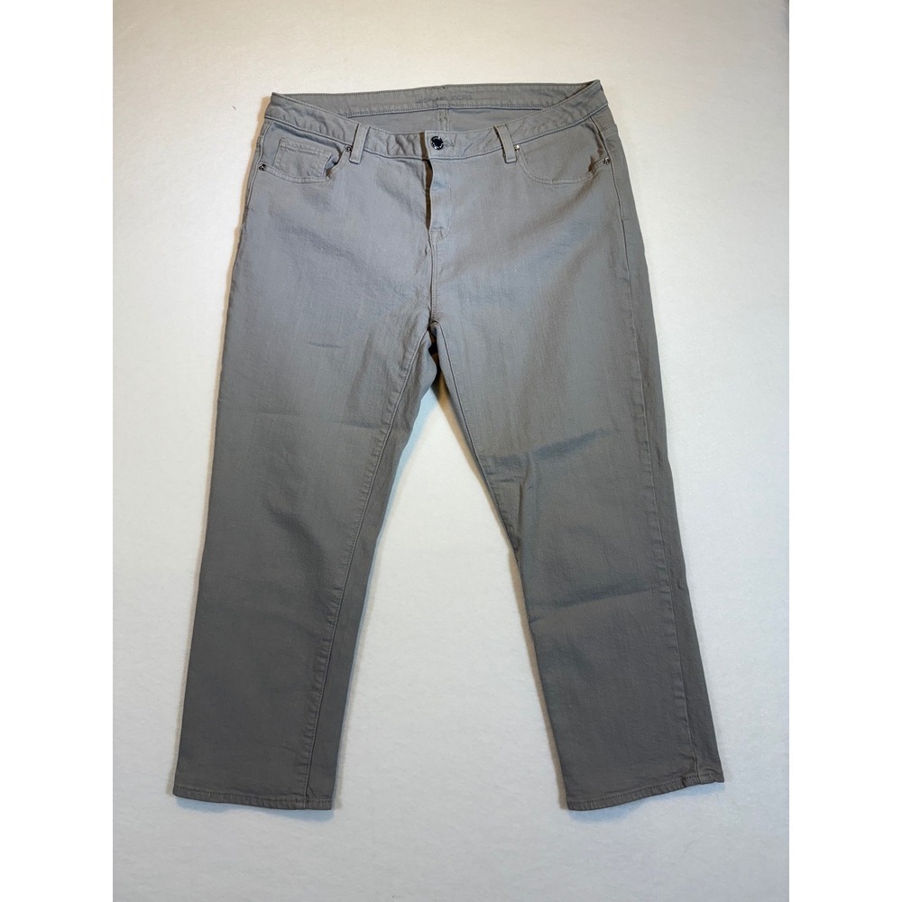Michael Kors Women's Gray Straight Leg Cropped Pants Capris Size 10